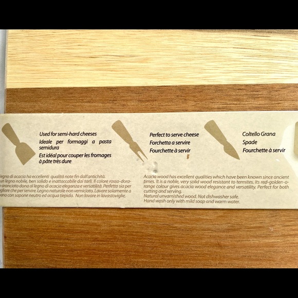 Brandani Kitchen New Brandani Italy Cheese Knife Set Wcutting Board